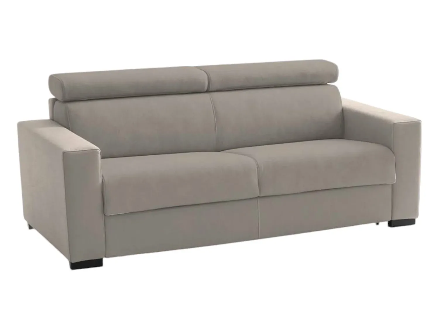 Talamo Italia Sofá fixo Dpanad, ofá de 2 lugare, 100% Fabricado na Itália, Sofá da ala, em tecido acolchoado, com apoio de cabeça ajutávei â€<â€<e braço fino, Cm 180x95h85, Taupe^ Sofá