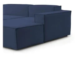 Talamo Italia Sofá fixo Giovanna, sofá modular de 3 lugares com península direita, 100% Made in Italy, Sofá de tecido moderno, 300x170h70 cm,^ Sofá