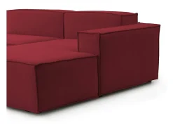 Talamo Italia Sofá fixo Giovanna, sofá modular de 3 lugares com península direita, 100% Made in Italy, Sofá de tecido moderno, 300x170h70 cm,^ Sofá