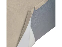 Talamo Italia Sofá fixo Licia, sofá modular de 4 lugares com península esquerda, 100% Fabricado na Itália, Sofá de tecido moderno, 340x170h70 cm, Taupe^ Sofá