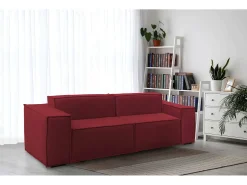 Talamo Italia Sofá fixo Paola, sofá modular linear de 2 lugares, 100% Fabricado na Itália, Sofá moderno para sala em tecido, 220x95h70 cm,^ Sofá