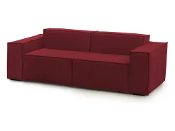 Talamo Italia Sofá fixo Paola, sofá modular linear de 2 lugares, 100% Fabricado na Itália, Sofá moderno para sala em tecido, 220x95h70 cm,^ Sofá
