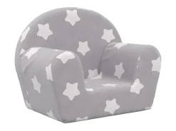 Sofá* Sofá infantil c/ estrelas pelúcia macia -claro PT715209 Cinzento