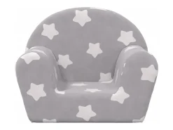 Sofá* Sofá infantil c/ estrelas pelúcia macia -claro PT715209 Cinzento