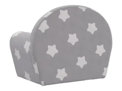 Sofá* Sofá infantil c/ estrelas pelúcia macia -claro PT715209 Cinzento