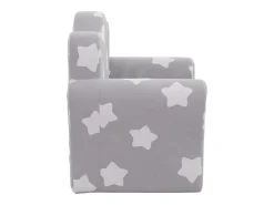 Sofá| Sofá infantil c/ estrelas pelúcia macia -claro PT948213 Cinzento