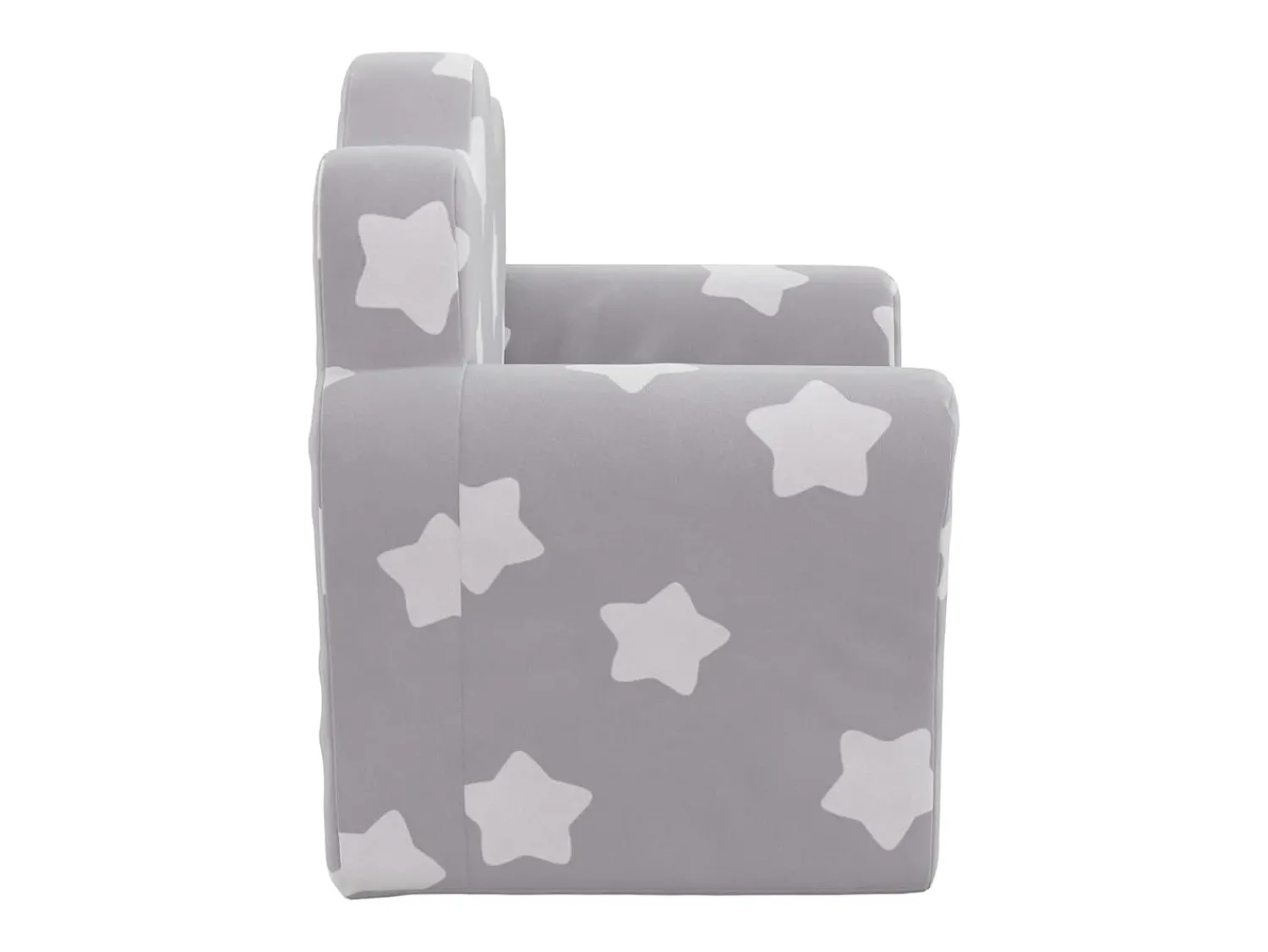 Sofá| Sofá infantil c/ estrelas pelúcia macia -claro PT948213 Cinzento