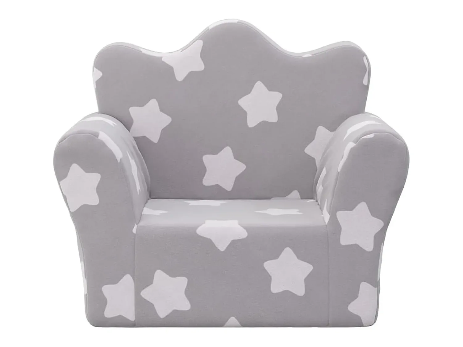 Sofá| Sofá infantil c/ estrelas pelúcia macia -claro PT948213 Cinzento