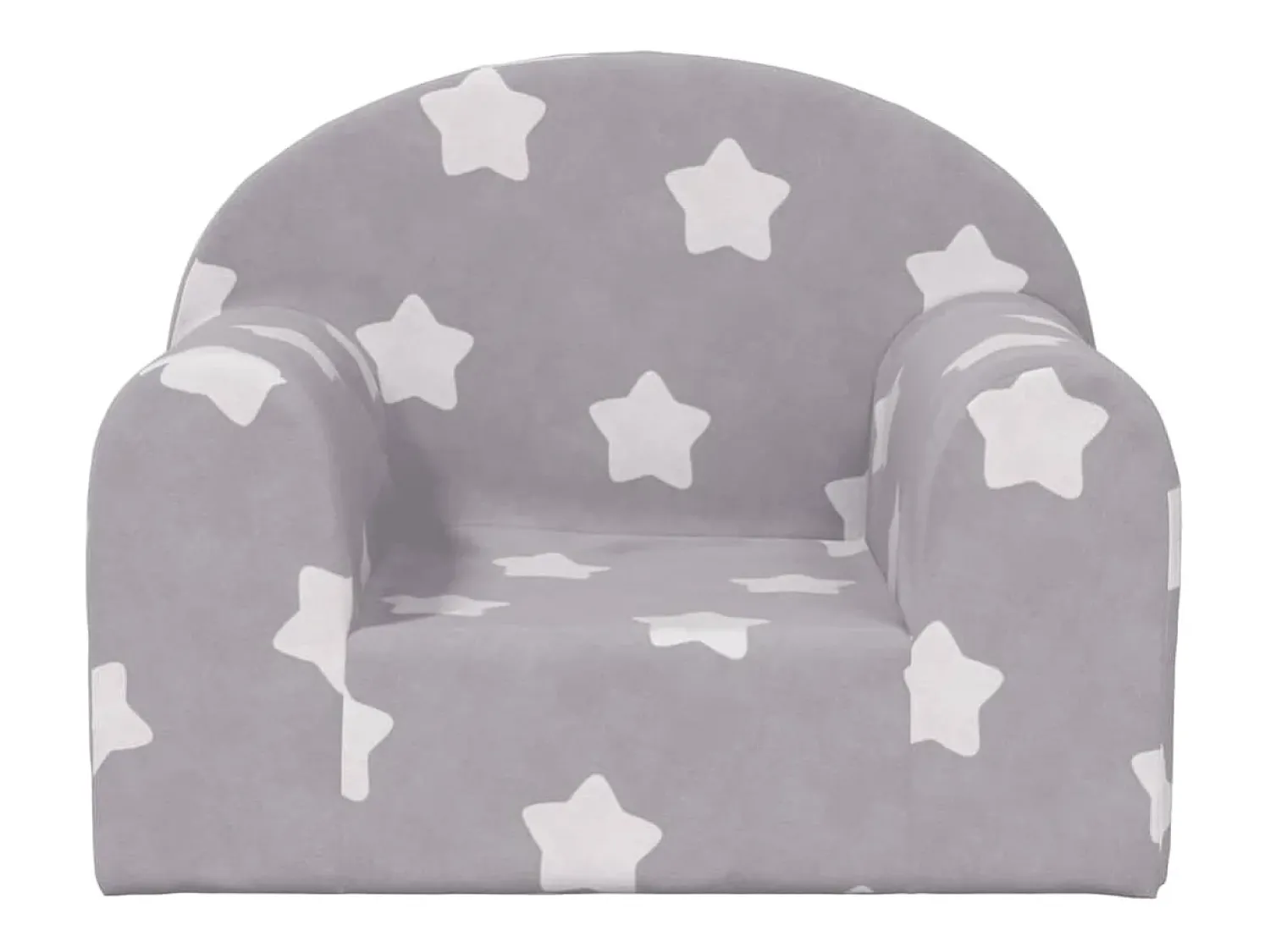 Hot Sofá infantil c/ estrelas pelúcia macia -claro PT514233 Cinzento