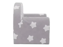 Hot Sofá infantil c/ estrelas pelúcia macia -claro PT514233 Cinzento