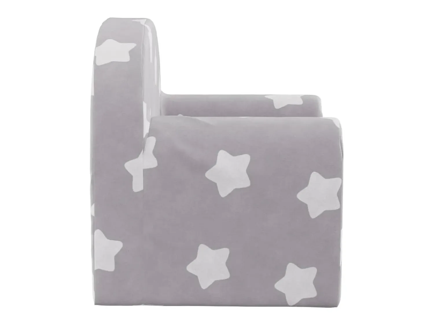 Hot Sofá infantil c/ estrelas pelúcia macia -claro PT514233 Cinzento
