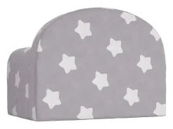 Hot Sofá infantil c/ estrelas pelúcia macia -claro PT514233 Cinzento
