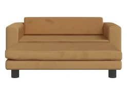 Sofá infantil com apoio de pés 100x50x30 cm veludo PT679225^ Sofá