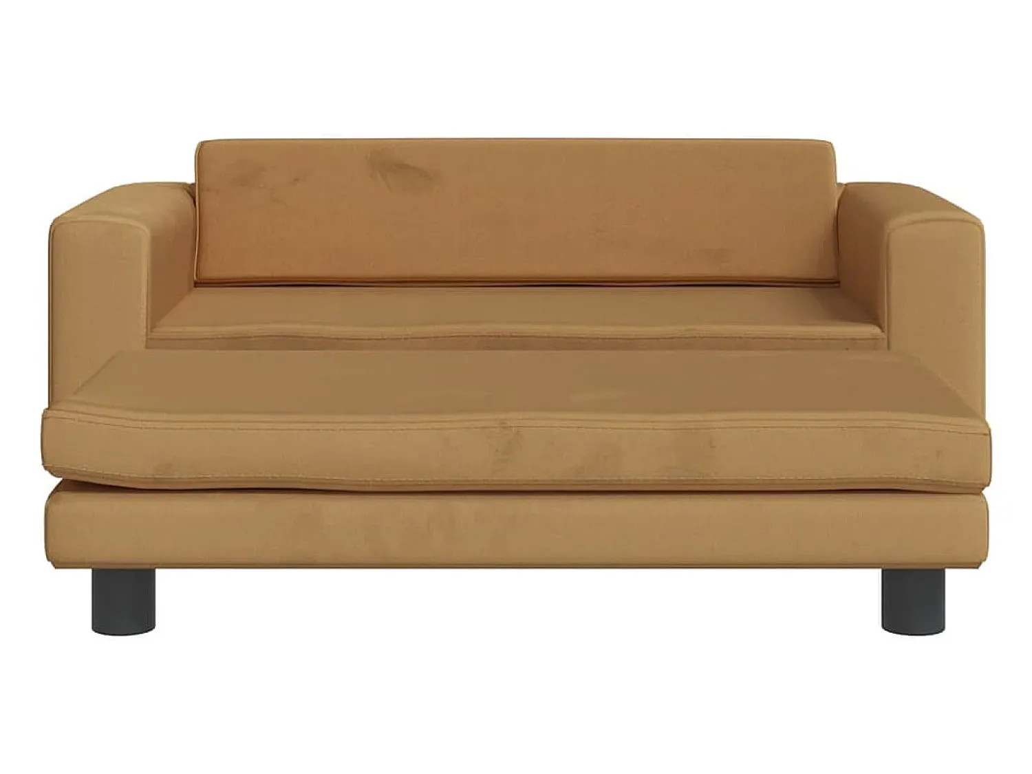 Sofá infantil com apoio de pés 100x50x30 cm veludo PT679225^ Sofá