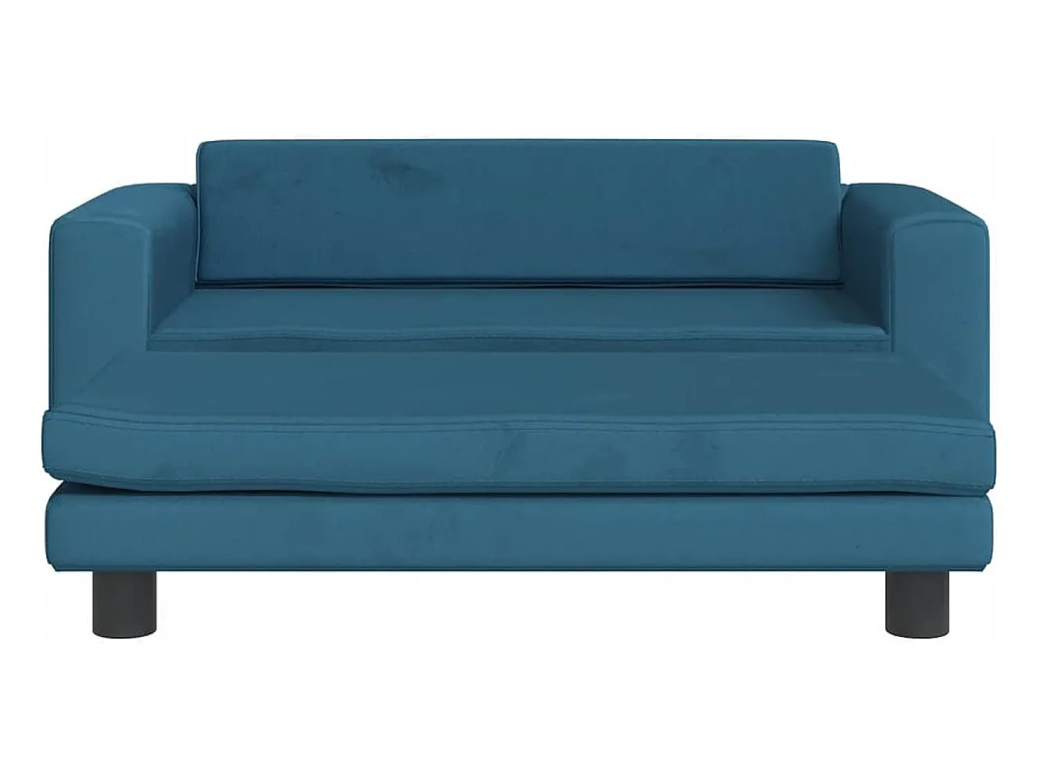 Sofá| Sofá infantil com apoio de pés 100x50x30 cm veludo PT200595 Azul