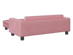 Sofá infantil com apoio de pés 100x50x30 cm veludo PT733548^ Sofá
