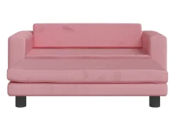 Sofá infantil com apoio de pés 100x50x30 cm veludo PT733548^ Sofá