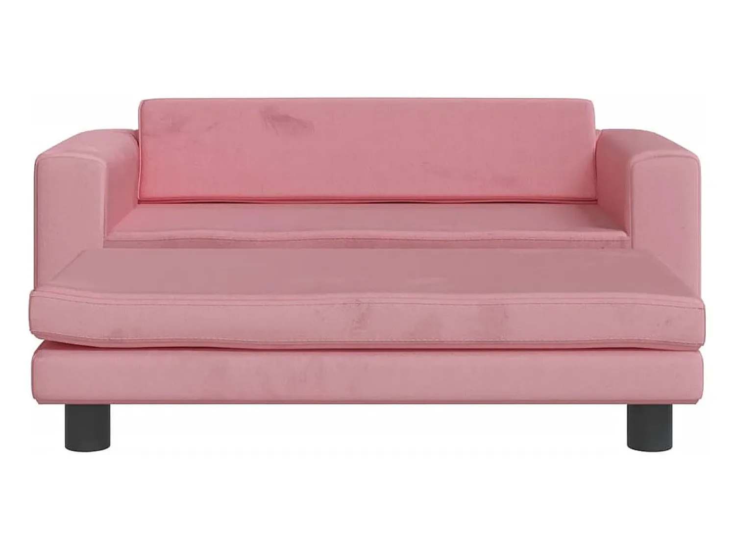Sofá infantil com apoio de pés 100x50x30 cm veludo PT733548^ Sofá