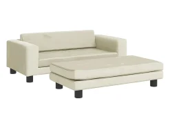 Sofá infantil com apoio de pés 100x50x30 cm veludo cor PT649877^ Sofá