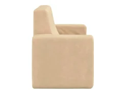 Sofá*vidaxl Sofá infantil de 2 lugares pelúcia cor Creme