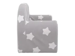 Sofá| Sofá infantil de 2 lugares c/ estrelas pelúcia -claro PT677199 Cinzento