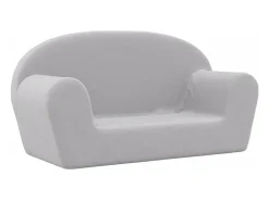 Sofá* Sofá infantil de 2 lugares pelúcia macia -claro PT300961 Cinzento