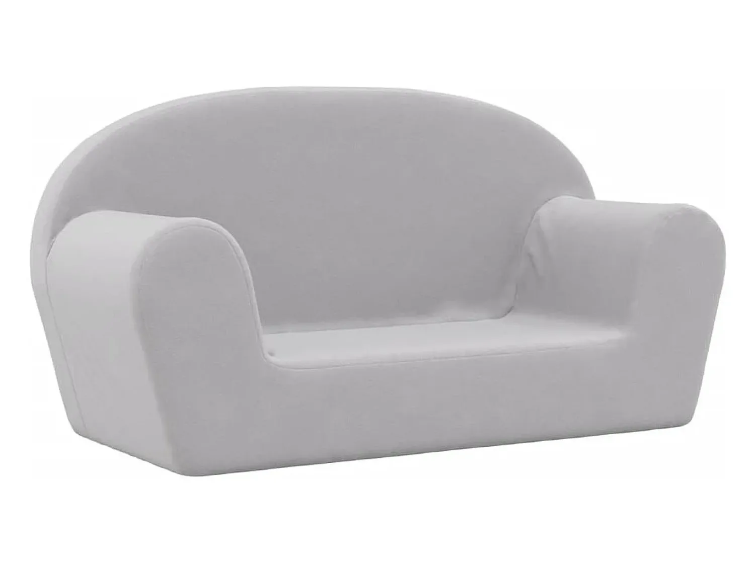 Sofá* Sofá infantil de 2 lugares pelúcia macia -claro PT300961 Cinzento