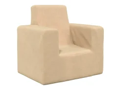 Hot Sofá infantil pelúcia macia cor PT241682 Creme