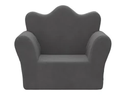 Sale Sofá infantil pelúcia macia antracite PT204981 Cinza antracite