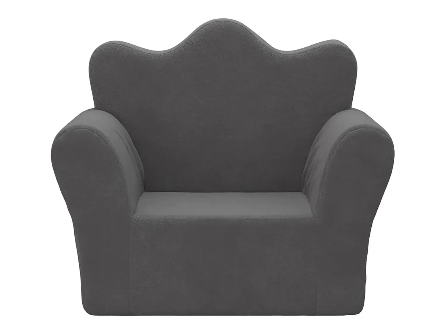 Sale Sofá infantil pelúcia macia antracite PT204981 Cinza antracite