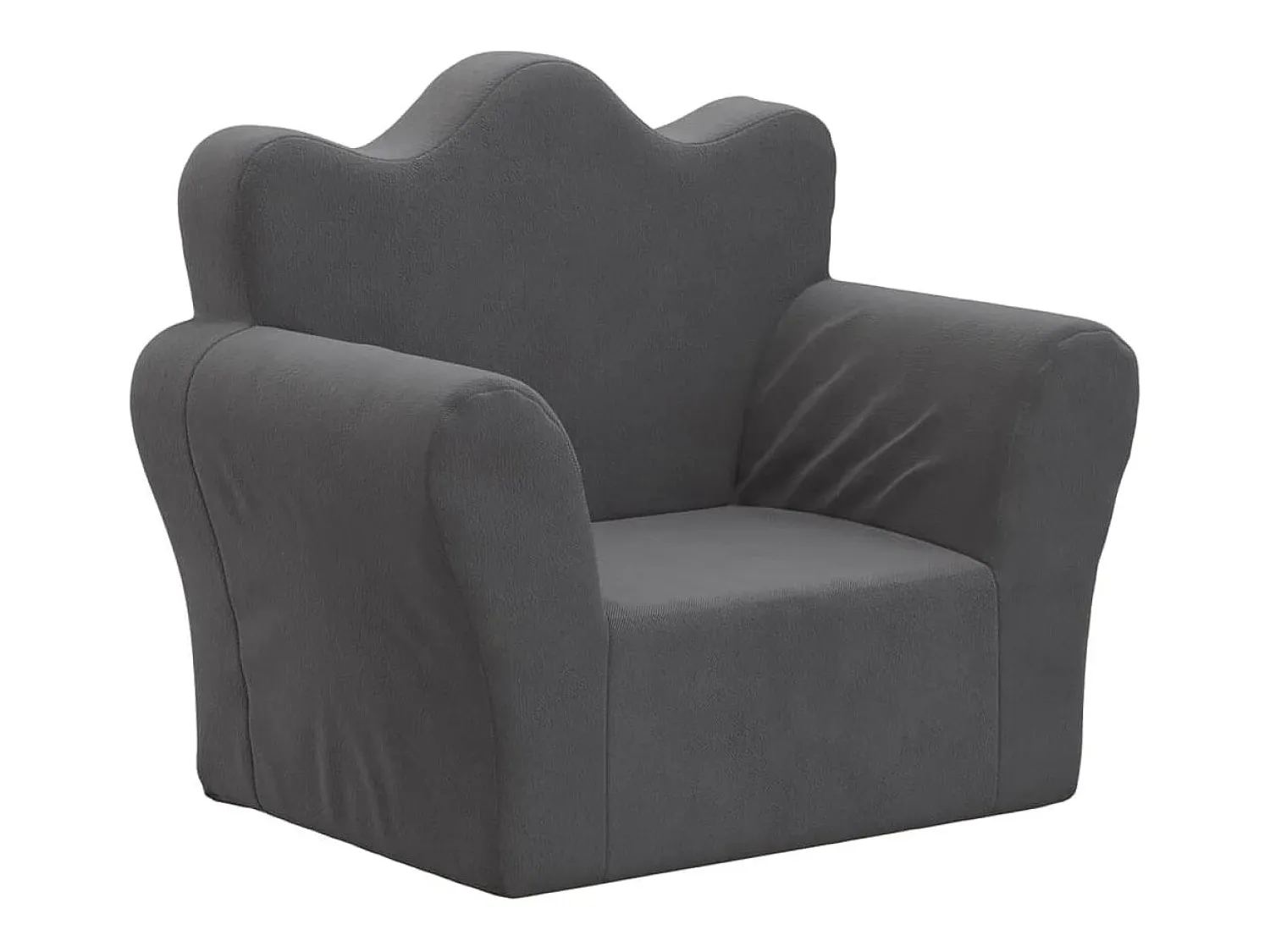 Sale Sofá infantil pelúcia macia antracite PT204981 Cinza antracite