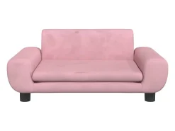 Sofá* Sofá infantil 70x45x33 cm veludo PT689266 Rosa