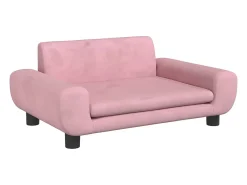 Sofá* Sofá infantil 70x45x33 cm veludo PT689266 Rosa