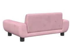 Sofá* Sofá infantil 70x45x33 cm veludo PT689266 Rosa