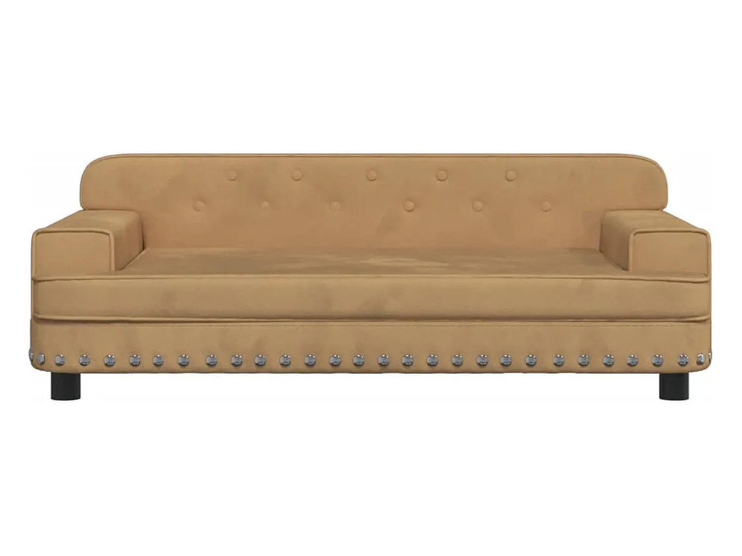 Sofá* Sofá infantil 90x53x30 cm veludo PT722527 Castanho