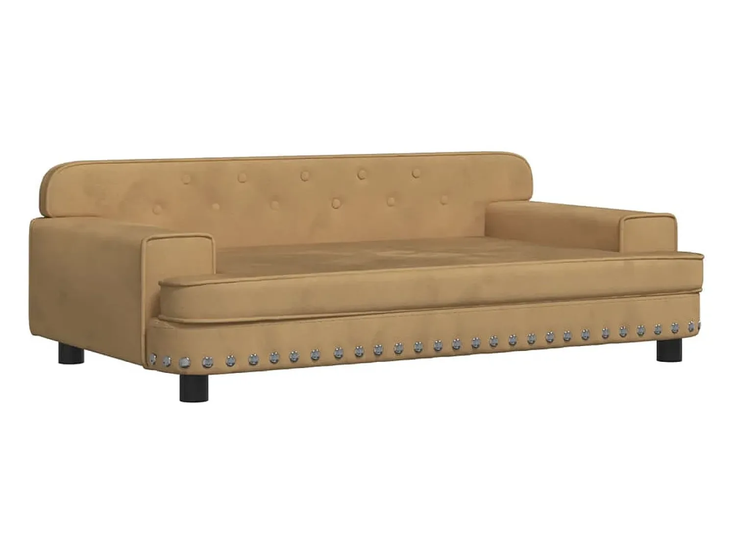 Sofá* Sofá infantil 90x53x30 cm veludo PT722527 Castanho