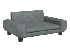 Sofá* Sofá infantil 70x45x33 cm veludo -escuro PT744442 Cinzento