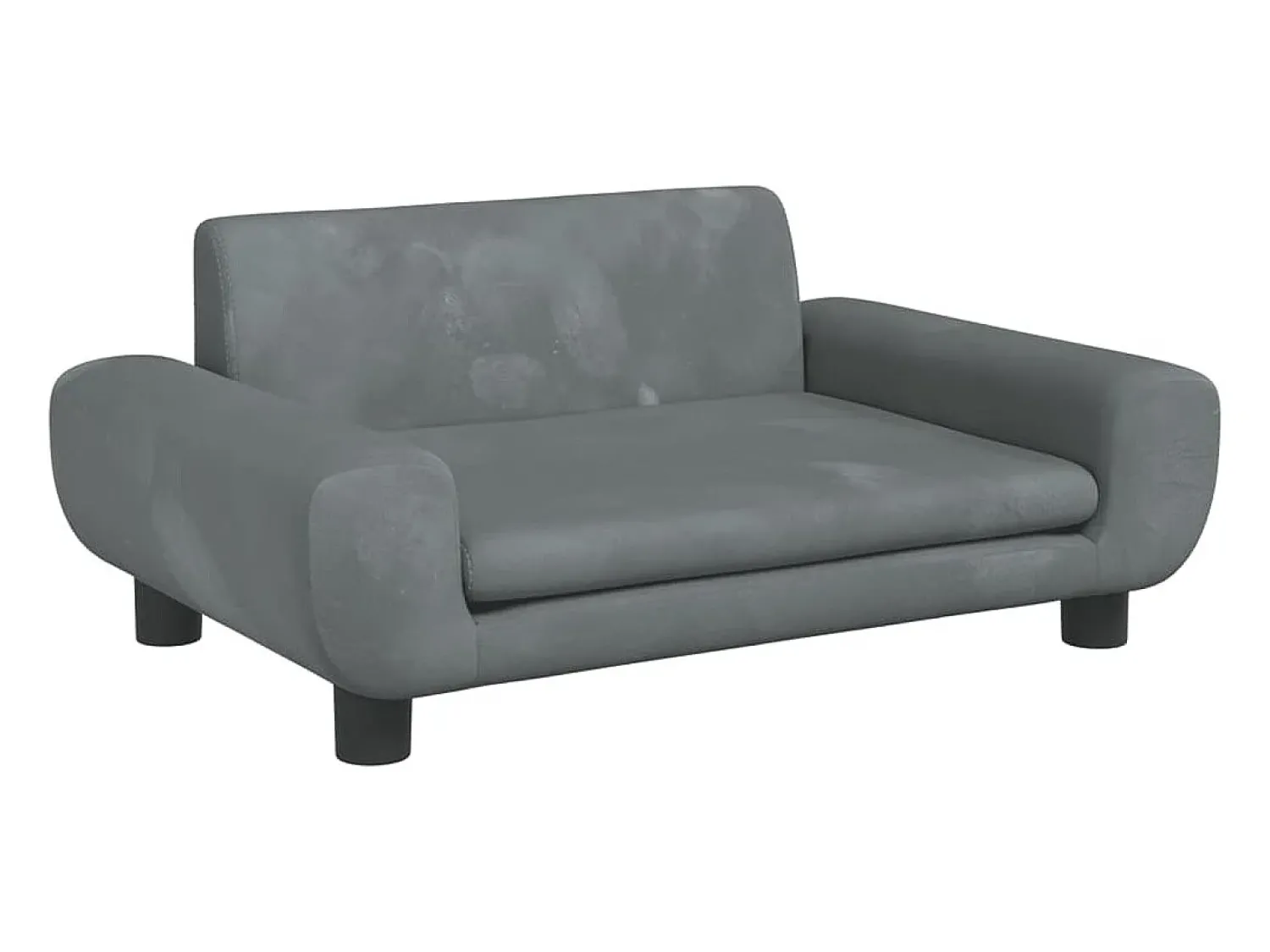 Sofá* Sofá infantil 70x45x33 cm veludo -escuro PT744442 Cinzento