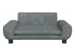 Sofá* Sofá infantil 70x45x33 cm veludo -escuro PT744442 Cinzento