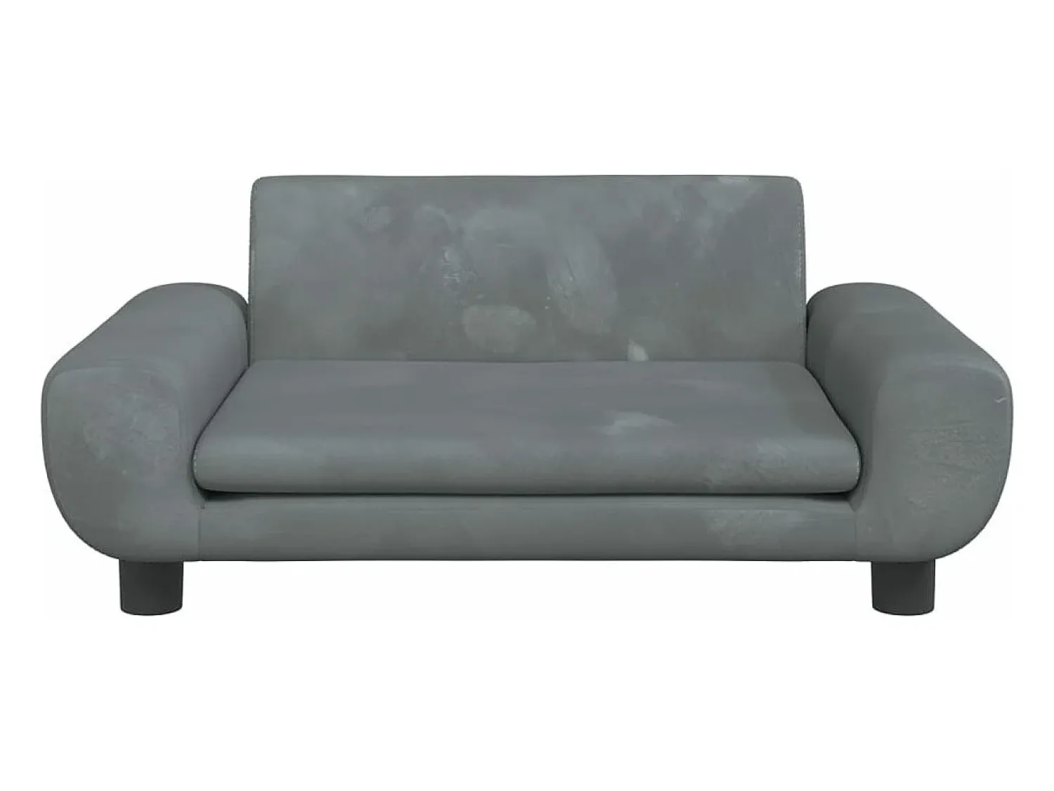 Sofá* Sofá infantil 70x45x33 cm veludo -escuro PT744442 Cinzento