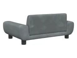 Sofá* Sofá infantil 70x45x33 cm veludo -escuro PT744442 Cinzento