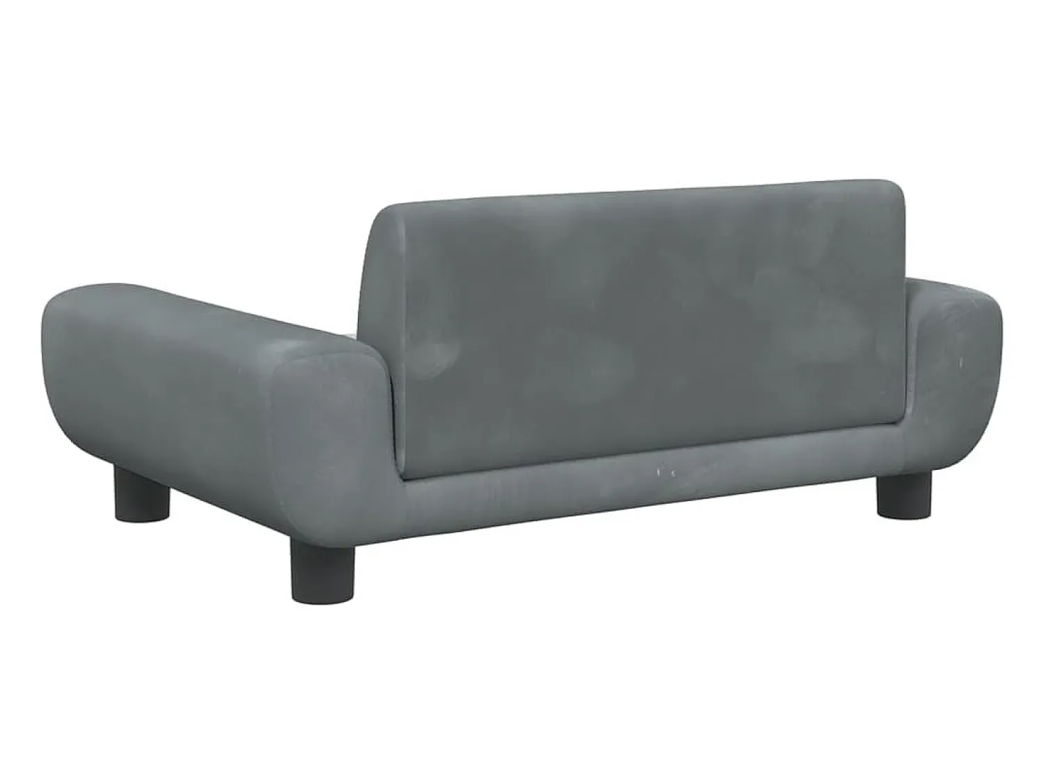 Sofá* Sofá infantil 70x45x33 cm veludo -escuro PT744442 Cinzento
