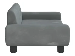 Sofá* Sofá infantil 70x45x33 cm veludo -escuro PT744442 Cinzento