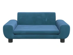Sofá| Sofá infantil 70x45x33 cm veludo PT511217 Azul