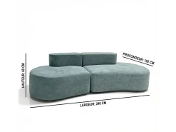 Online Sofá Lounge duplo - sálvia Verde claro