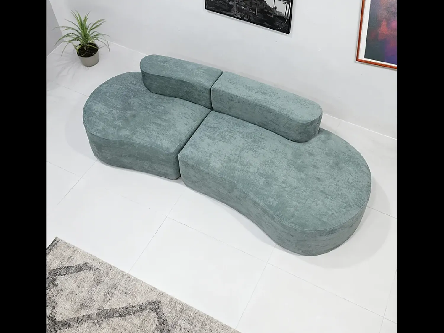Online Sofá Lounge duplo - sálvia Verde claro