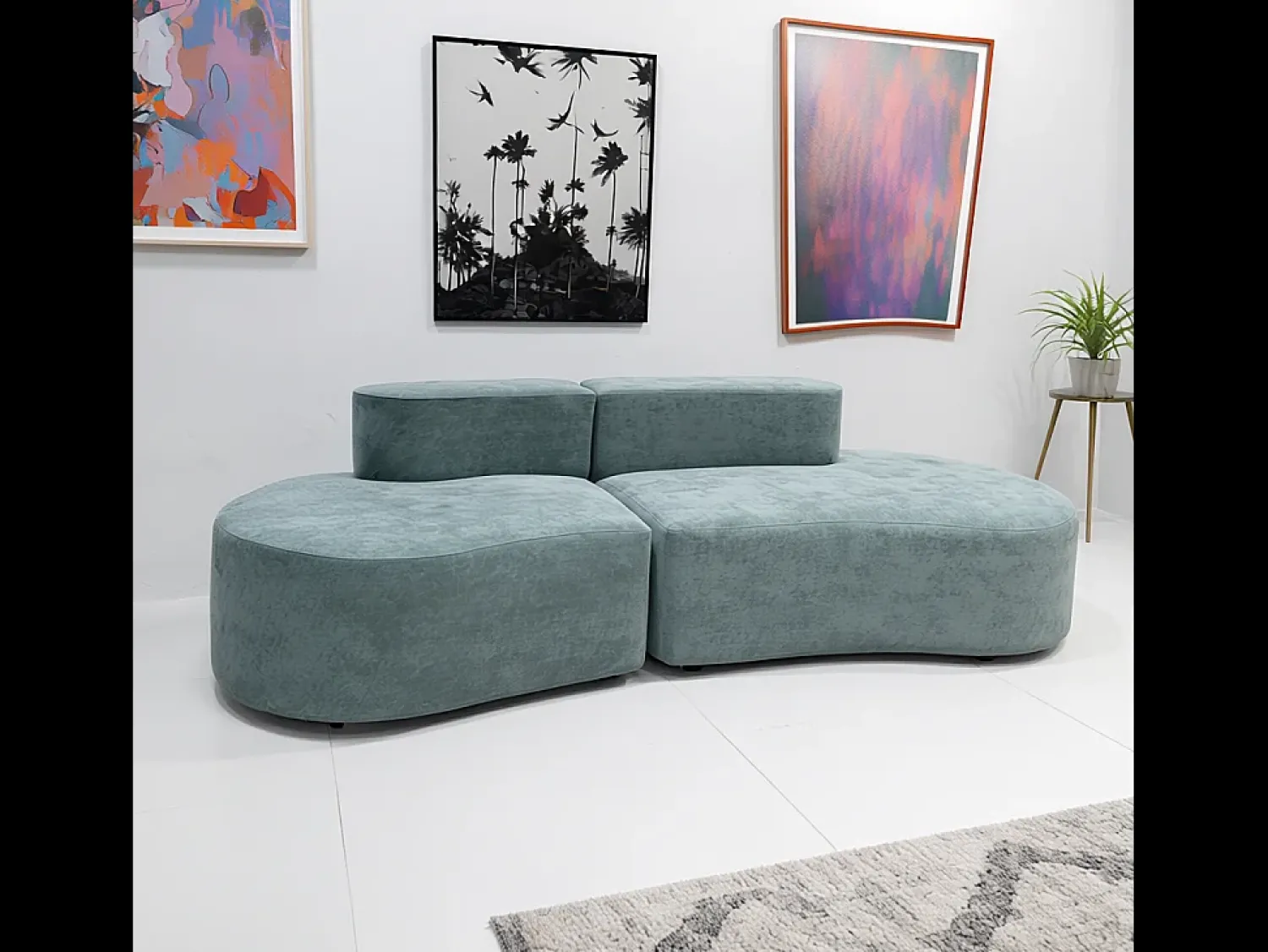 Online Sofá Lounge duplo - sálvia Verde claro