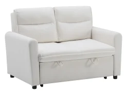 Sofá*ModernLuxe Sofá moderno 2 lugares - dobrável - com função de encaixe - Bege