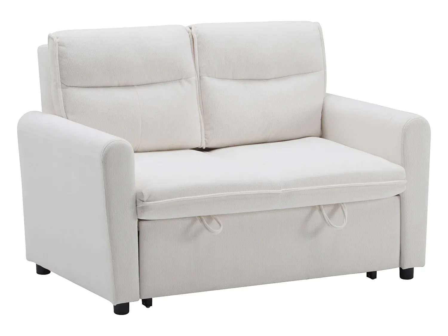 Sofá*ModernLuxe Sofá moderno 2 lugares - dobrável - com função de encaixe - Bege