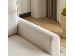 Sofá*ModernLuxe Sofá moderno 2 lugares - dobrável - com função de encaixe - Bege